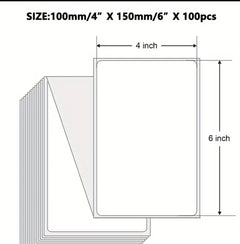 500 4" x 6" Fanfold Direct Thermal Shipping Labels