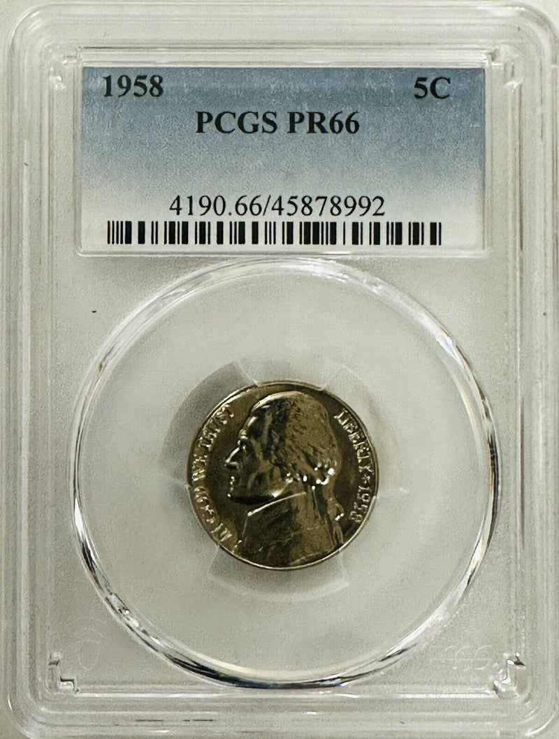 1958 Jefferson Proof Nickel PCGS PR66 (lowest Price) # OA 26