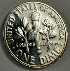 1957 Roosevelt Dime Gem Proof 90% Silver  Rim Toning # RD 1957 GPRT “FREE S/H”