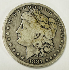 1881-P $1 Morgan Silver Dollar Circulated As Pictured # MSD 1881-P