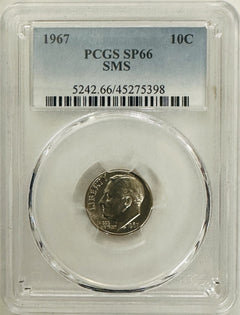 1967 Roosevelt Dime SMS PCGS SP66~Special Mint Set (Lowest Price On eBay) #OA199
