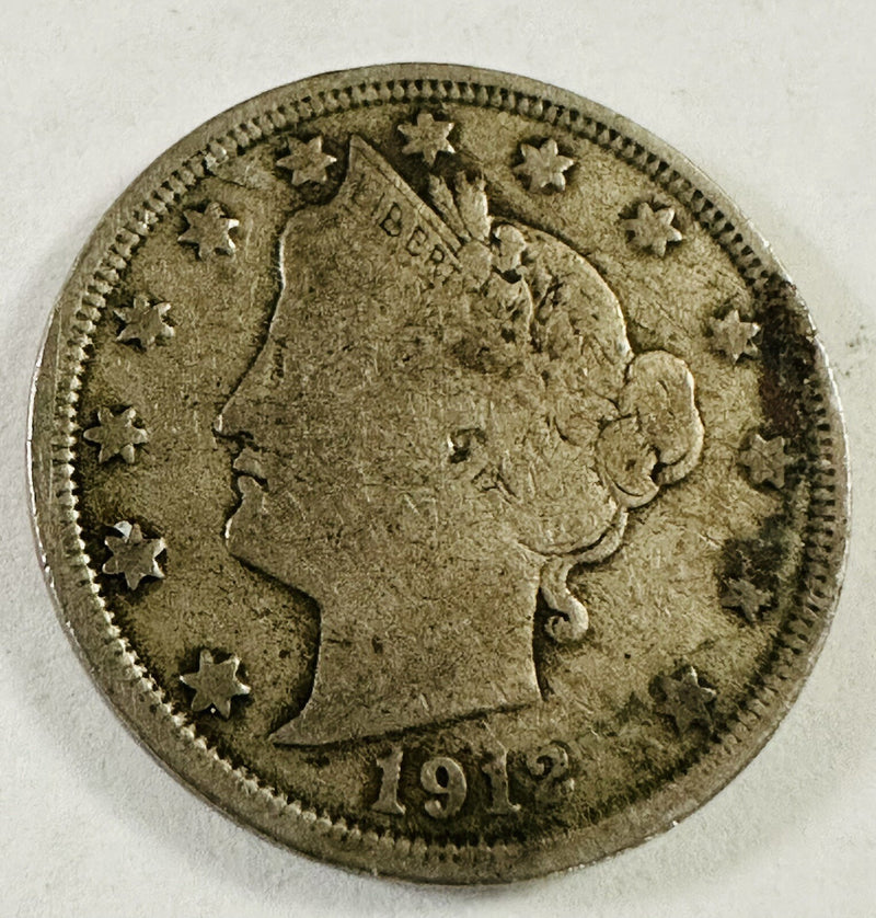 1912 Liberty Head V Nickel  Fine Details W/ Full Liberty As Pictured # LHN 1912