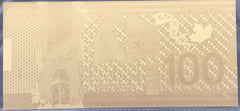 $100 (4) Canada 99.9%  24 Caret Gold Foil Polymer. Lot # Canada100