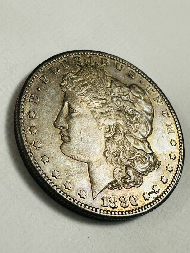 1880-S Morgan Silver Dollar With A Unique Dark Toned As Pictured # MSD 1880-S DT