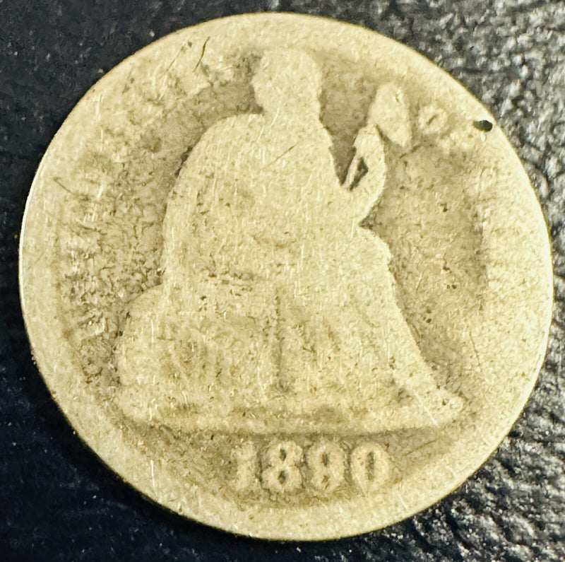 1890 Seated Liberty Silver Dime