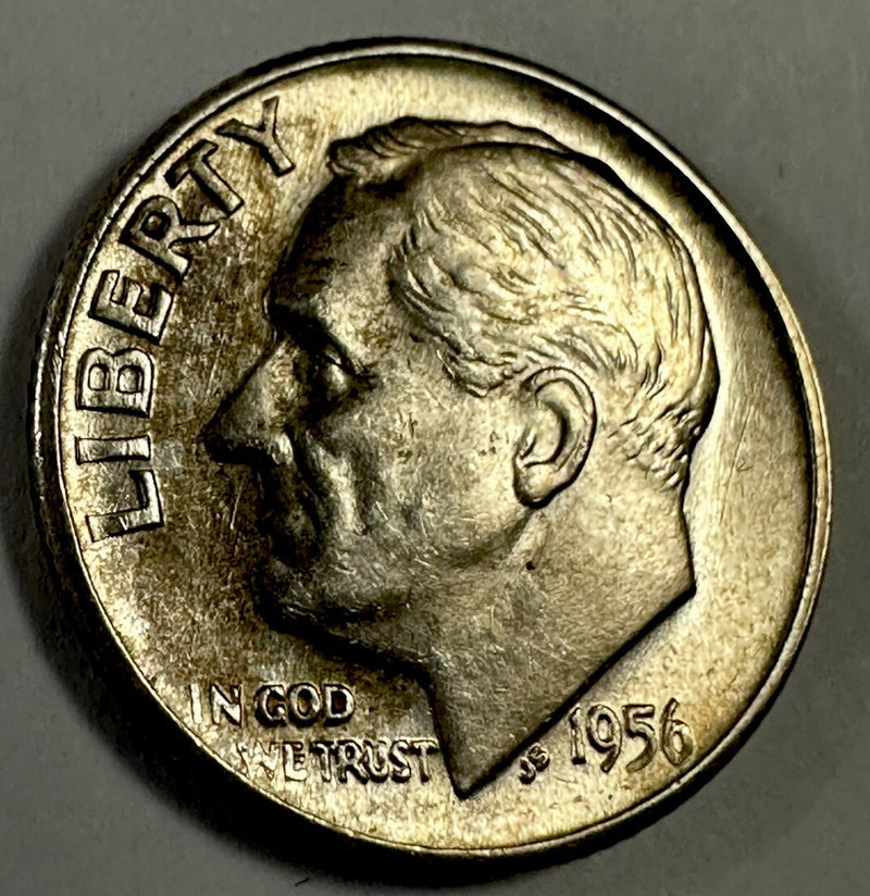 1956-D 90% Silver Roosevelt Dime BU “Free Shipping” Lot # RD 1956-D BU