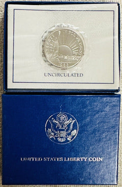 1986 D Commemorative Liberty Half Dollar 50C Complete with Box & COA