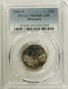 Lot Of 2 PCGS Graded PR69DCAM State Quarter ( Missouri & California) # OA  49