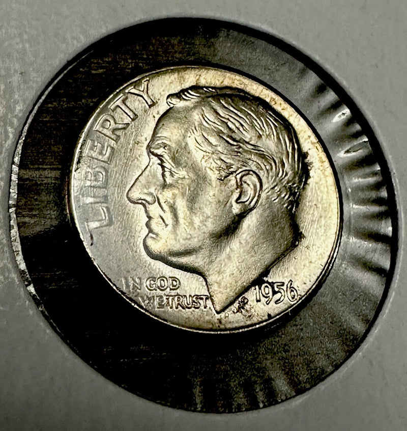 1956 D Roosevelt Dime Toned “FREE SHIPPING “ Lot #RD 1956-D