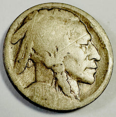 1917-P Buffalo Nickel Full Date restored Coin Lot #BN 1917-P FD
