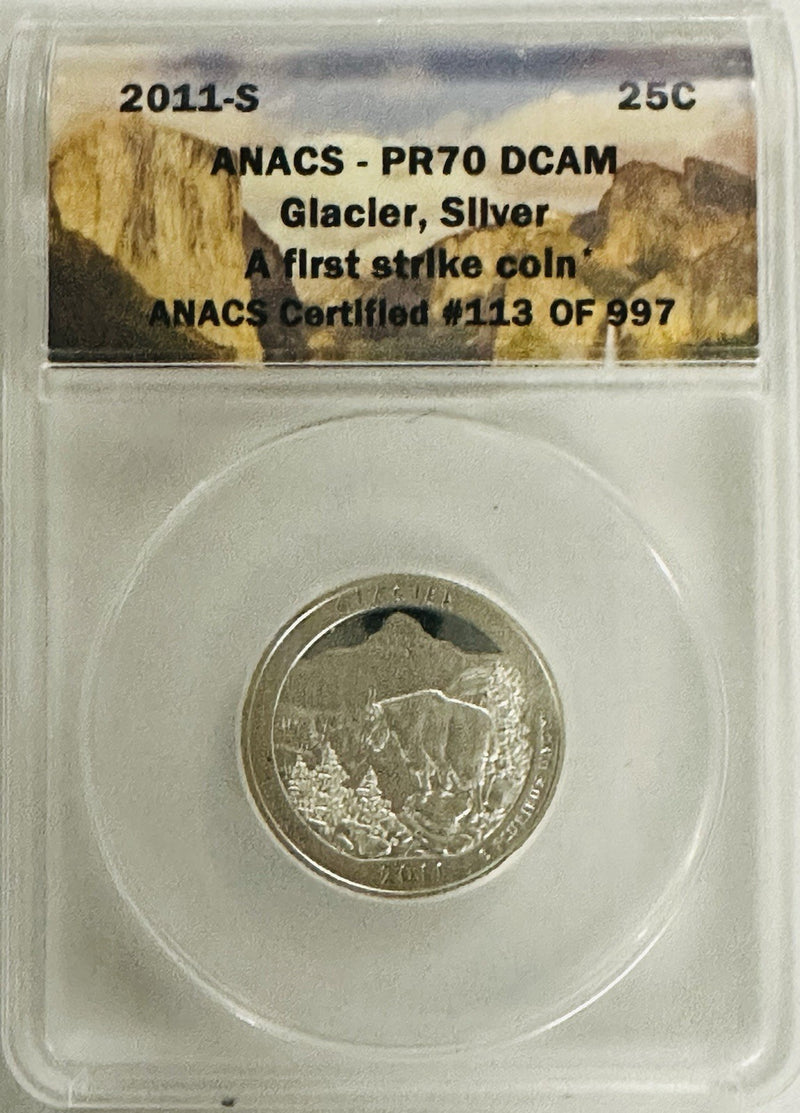 2011 S 25C Silver Glacier NP Quarter ANACS PR70DCAM~Top Grade None Better~#OA168