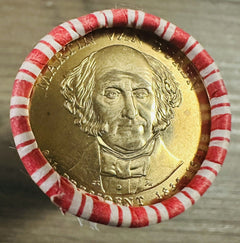 Lot Of 2 Presidential Dollar Roll $25 Each (George Washington & Martin Buren)