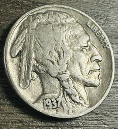 1937-P Buffalo Nickel Full Date XF 'FAST FREE SHIPPING'  #532-87