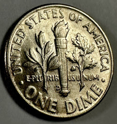 1956-D 90% Silver Roosevelt Dime BU “Free Shipping” Lot # RD 1956-D BU