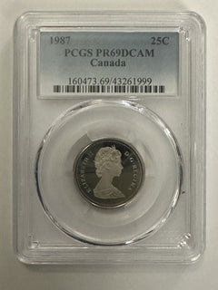 50% Off Lot Of 4 Year Run Canadian Quarters (1985-1988) PCGS PR69DCAM # OA 150