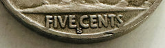 1936 s buffalo nickel Fine With Almost Full Horn # BN 1936-S FAFH