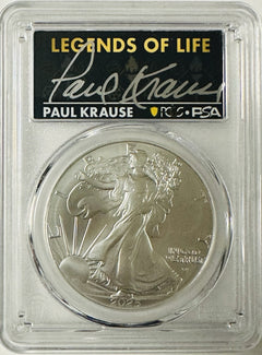 2025 $1 American Silver Eagle 1oz PCGS MS70 FS Legends of Life Paul Krause