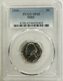 Lot Of 2 Coins From 1966 Special Mint Set PCGS SP65 (PCGS BOOK VAL $32) # OA 50