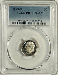 Lot Of 2 Perfect PCGS PR70DCAM COINS~90's & 2000's (top Grade None Better) OA142