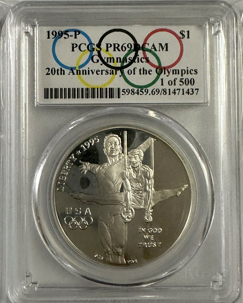 1995-P Olympic Gymnastics 20th Anniversary 1 Of 500 PR69DCAM 