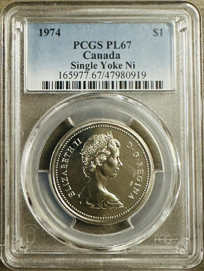 1974 Canada $1 PCGS  PL67 High Grade Single Yoki Ni # 1974-$1-PL67(low Price)