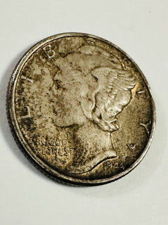 1944 P Mercury Silver Dime AU Naturally Toned As Pictured  # MD 1944-P AU NT