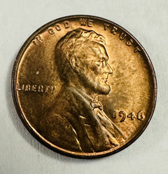 1946-P Lincoln Wheat Cent Penny  Uncirculated As Pictured # LP 1946-P UAP