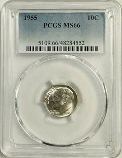 Lot Of 3 Silver Year Run (1955-57) Roosevelt Dimes (PCGS GUIDE PRICE $61) # RD 3