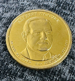 2014-D Herbert Hoover Gold Plated Presidential Dollar # PDGP 2014-D