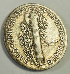 1940-S 10C US Mercury Silver Dime XF Details As Pictured Lot# MD 1940-S XF