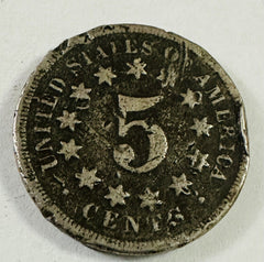 1868 SHIELD NICKEL ~ LOW GRADE ~ FULL DATE ~NICE OLD COIN ~LOW PRICE # SN 1868#2
