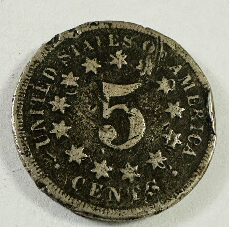 1868 SHIELD NICKEL ~ LOW GRADE ~ FULL DATE ~NICE OLD COIN ~LOW PRICE # SN 1868#2