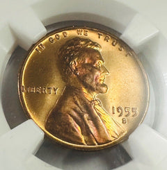 1955-S Lincoln Wheat Cent NGC MS66RB Red Brown #LP 1955-S MS66RB “low Price”