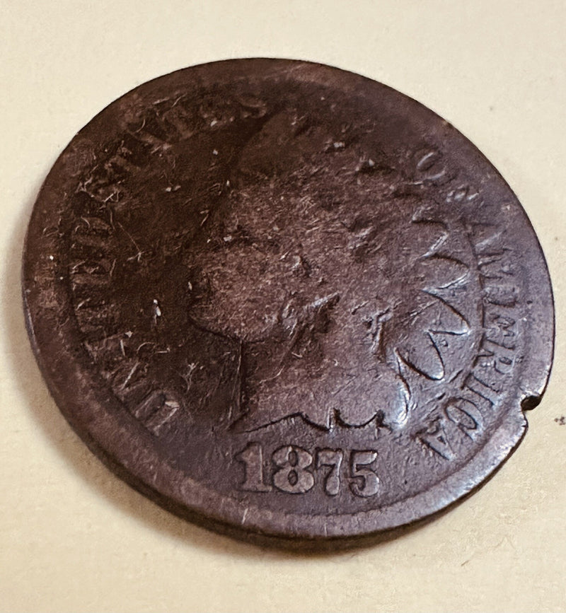 1875 Indian Head Cent-better date-nice coin  ( Full Bold Date) # IHP 1875 FBD