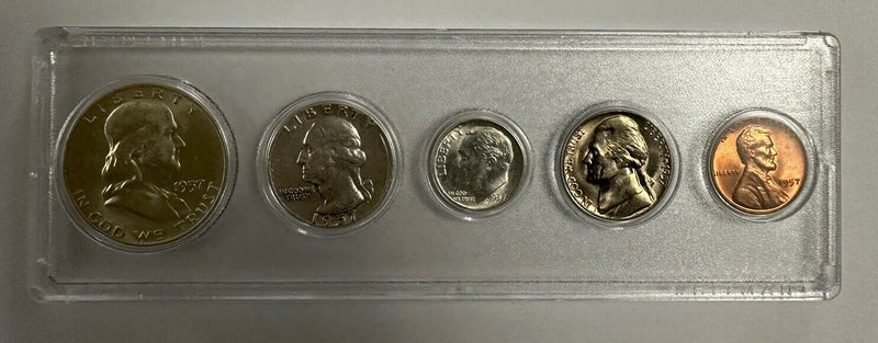 1957 Whitman Holder 5-coin Set Lot # 1957