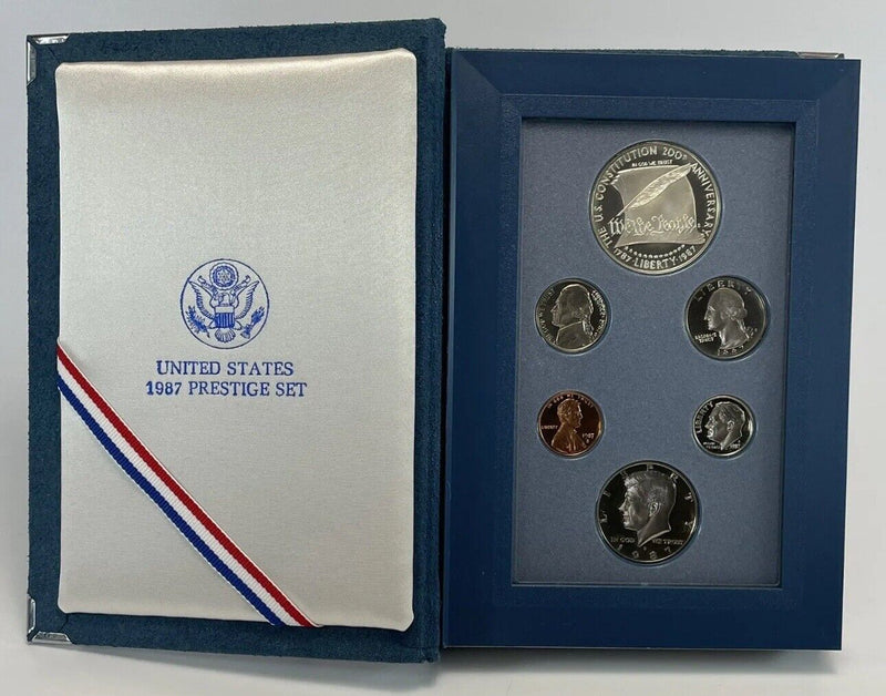 1987-S Prestige 6-coin set -with COA including  silver Constitution  $1.