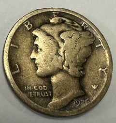 1926-D 10C Mercury Dime W/ Natural Red Toned On Obverse #MD 1926-D TD “free S/H”
