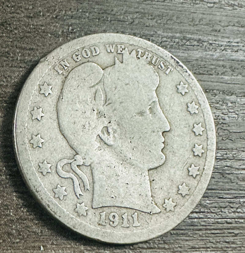 1911-P Barber Quarter - 90% Silver  #532-24