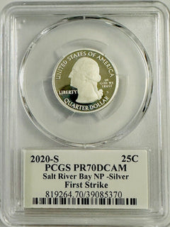 Lot Of 2 2020-S Salt River Bay NP Silver Quarter PR70DCAM(1st Strike & FDOI)#901