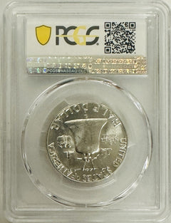 1963 D 90% Silver Franklin Half Dollar PCGS MS 64 Bright White As Shown  #0A 189