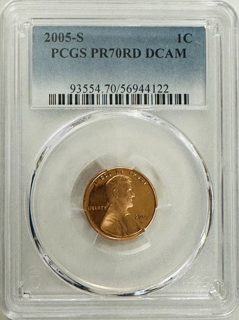 2005 S 1C Lincoln Cent PCGS PR70RD DCAM (price Below Book Value) # OA 164