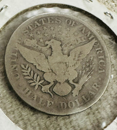 1910-S Barber Silver Half Dollar Nice Original VG Details As Pictured #BSHD1910S