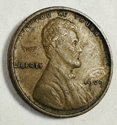 1909-P Extremely Fine (XF) Lincoln Wheat Penny Cent As Pictured # LP #11 1909-P