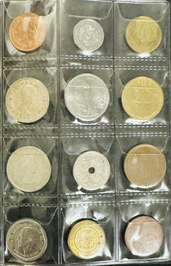 Coin Collection Book W/ 120 Coins Including 12 Silver ( Please Read Description)