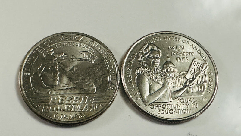 Lot Of 2 2023-P & 2024-P Quarter (Bessie & Patsy) Uncirculated # ABQ 23 & 24