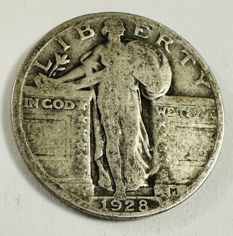 1928-P Standing Liberty Silver Quarter VF W/ Full Date As Pictured #SLQ1928P VF2