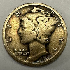 1926-D 10C Mercury Dime W/ Natural Red Toned On Obverse #MD 1926-D TD “free S/H”