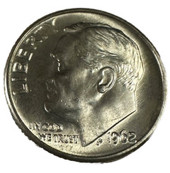 1962 D Roosevelt Dime 90% Silver Gem BU Lot #RD1962-D