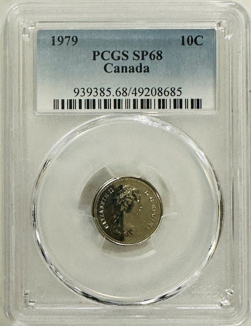 1979 Canada 10 Cents PCGS GRADED SP68 High Grade Spotless # CTC 1979 SP68 #2