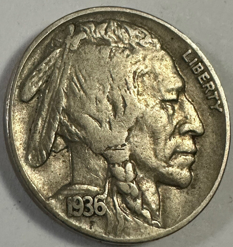 1936-P Buffalo Nickel - VF/XF “Low Price” FREE SHIPPING” Lot # 1936-P VF-XF #03